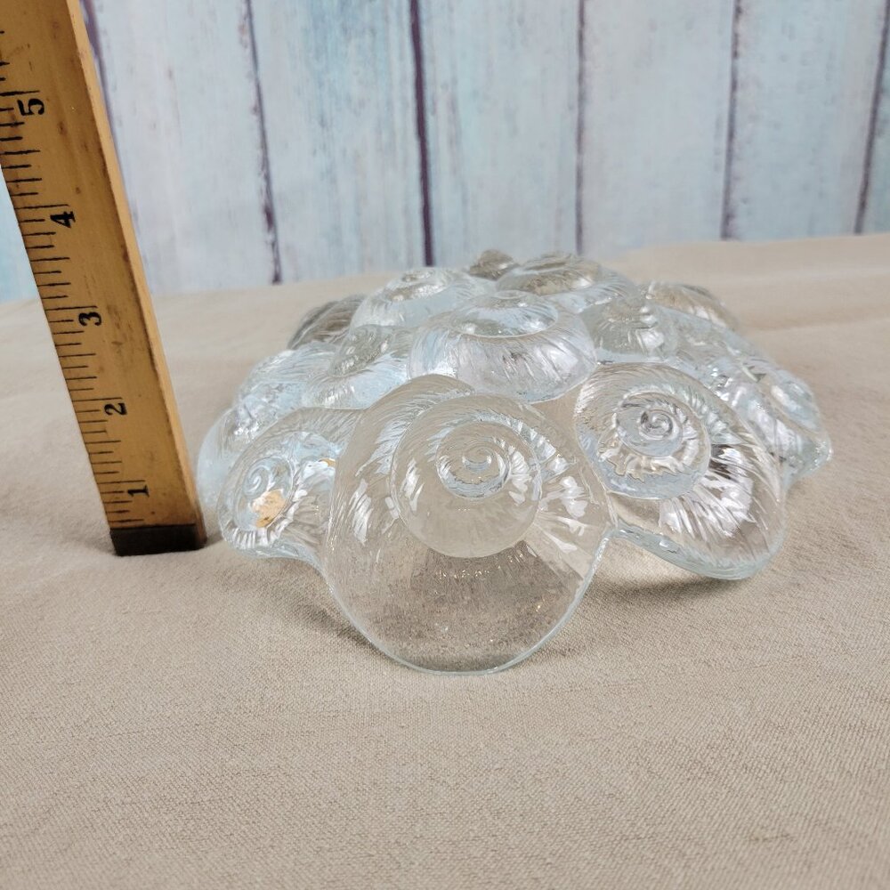 ROYAL COPENHAGEN Crystal Musling Snail Shell Art Glass Bowl Per Lutken - Picture 6 of 7